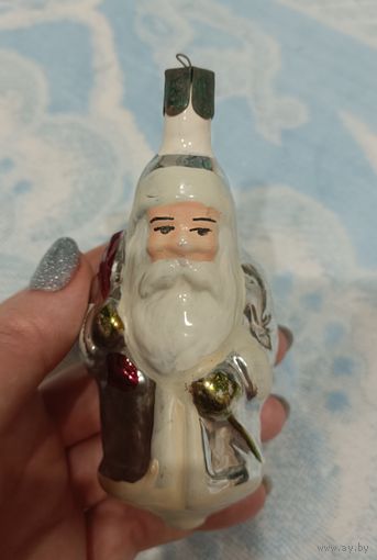 Елочные игрушки, стекло, дед мороз