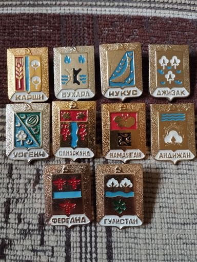 Гербы городов. Узбекистан
