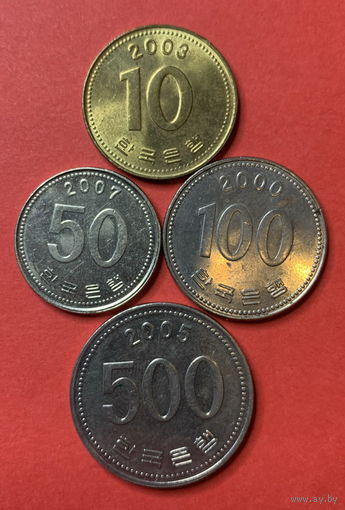 Южная Корея, 4 монеты