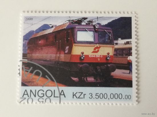 Ангола 2000. Локомотив. Железная дорога. Поезда.