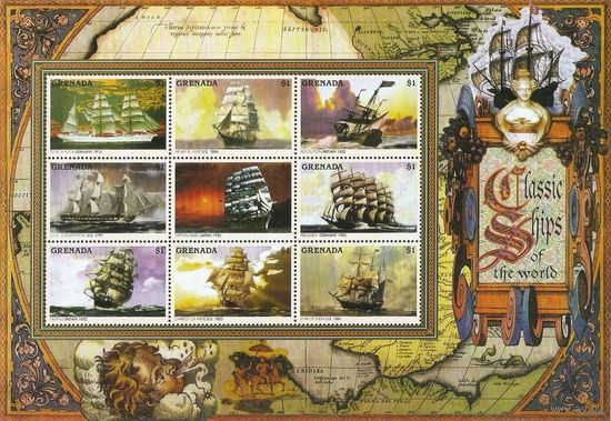 Гренада Корабли ПАРУСНИКИ ФЛОТ  MNH