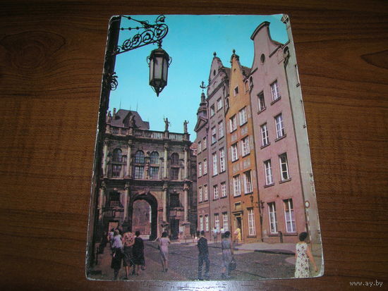 Гданьск Польша Золотые ворота 1967 год Подписана Прошла почту Марка