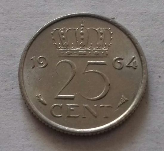 25 центов, Нидерланды 1964 г.