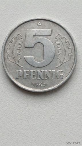 Германия. 5 пфеннигов 1968 года. А.