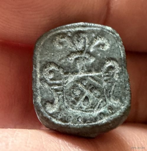 Печать Шляхетская Трёхгранная. Прикладная. 16-17 век. БРОНЗА. РЕДКОСТЬ.