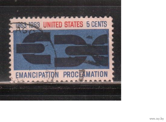 США-1963, (Мих.846) , гаш. , Эмансипация (одиночка),