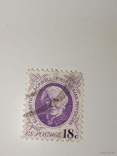 США 1974 Элизабет Блэквелл (1821–1910) - первая женщина в США, получившая степень доктора медицины в 1849 году.