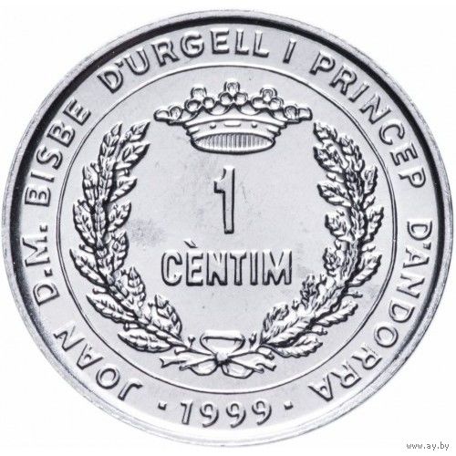 Андорра 1 сантим, 1999 FAO UNC