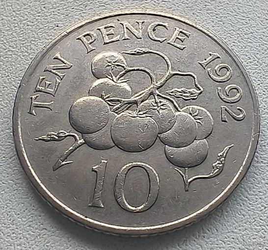 Гернси 10 пенсов, 1992   7-2-6
