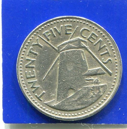 Барбадос 25 центов 1973