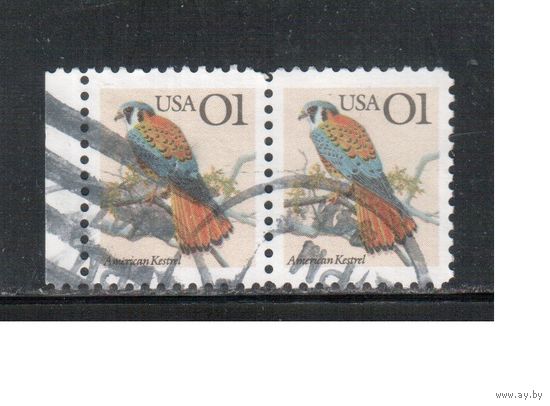США-1991, (Мих.2149), гаш. , Стандарт, Птицы, пара(2)