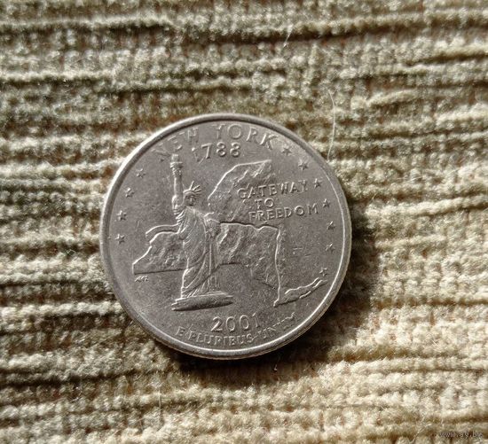 Werty71 США 1 квотер 25 центов 2001  Нью Йорк