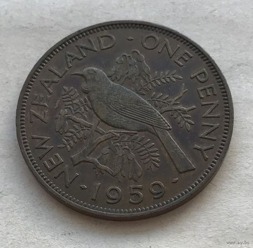 Новая Зеландия 1 пенни 1959 Новозеландский туи Елизавета II