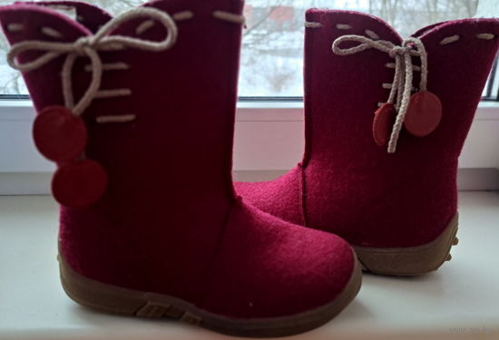 Валенки бордовые, как новые, р.29, б.у