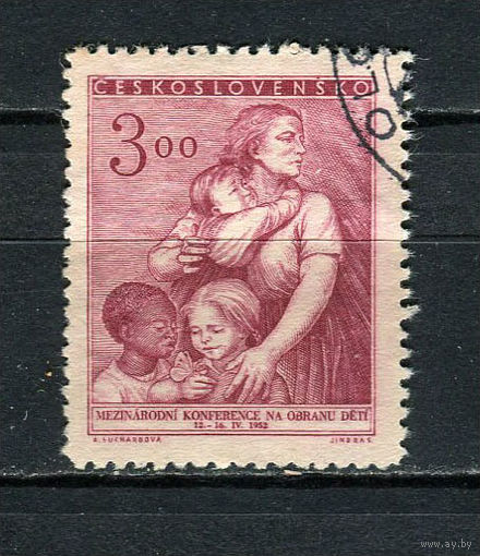 Чехословацкая Социалистическая Республика - 1952 - Международная конференция по защите детей 3К - [Mi.723] - 1 марка. Гашеная.  (Лот 44EJ)-T2P17