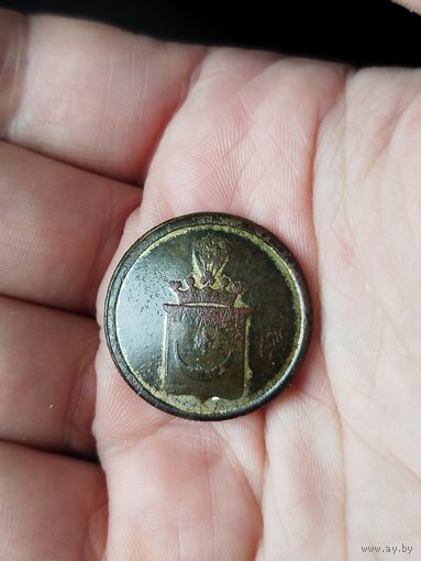 Гербовая пуговица,рода Лелива