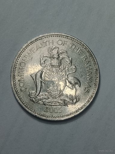 Багамские острова 25 центов  2005 года .