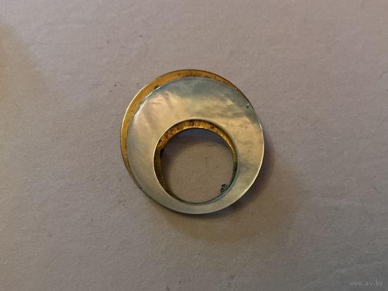 Брошь Перламутр латунь Германия 50-е