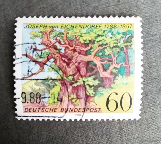 Марка Германия 1988 год 200 лет со дня рождения Иосифа Эйдендорфа