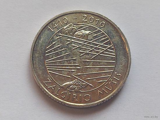 Литва 1 лит 2010 г. 600 лет Грюнвальдской битве.