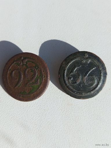 Две пуговицы Франции 56,92. Большие 21 мм