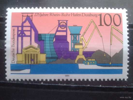 Германия 1991 порт на Рейне** Михель-1,9 евро