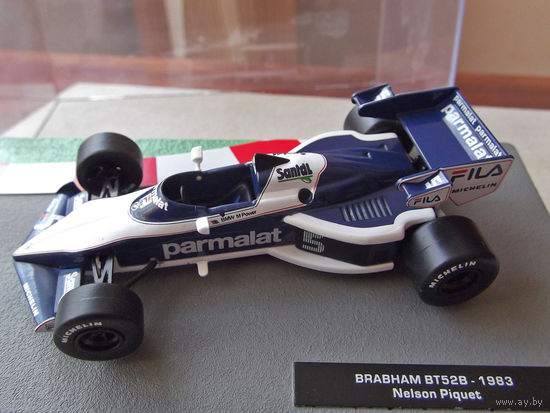 Модель автомобиля 1-43 Фомула 1 Formula 1 F1 Brabham BT52B 1983 Nelson Piquet В комплекте модель, бокс, журнал Состояние модель как новая журнал отличное