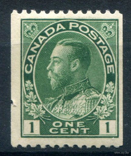 Британские колонии - Канада - 1911/18г. - король Георг V, б/п:12 , 1 с - 1 марка - MH, есть небольшое повреждение слева [Mi 92]. #3-WB-78-A-2