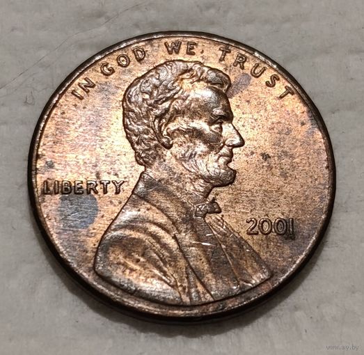 США 1 цент, 2001 Цент Линкольна Без отметки монетного двора (2-14-203)