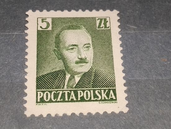 Польша 1950  Стандарт. Президент Болеслав Берут. Чистая марка