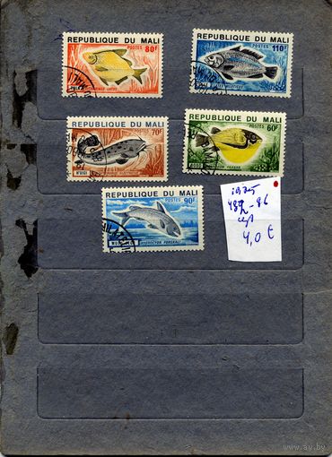 МАЛИ, , 1975  РЫБЫ,  серия 5м, гашен