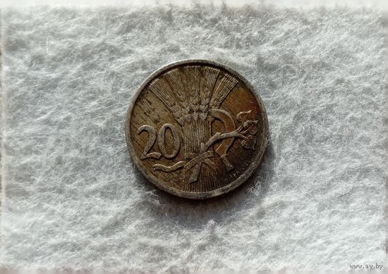 Werty71 Чехословакия 20 геллеров 1921