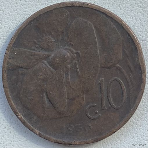 Италия 10 чентезимо 1930 г.