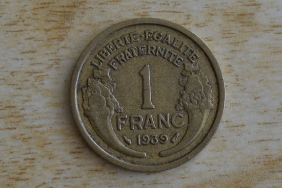 Франция 1 франк 1939