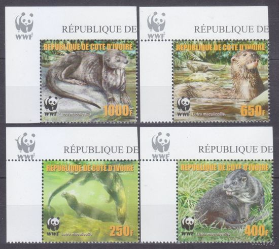 2005 Берег Слоновой Кости 1349-1352+Tab WWF / Фауна 12,00 евро