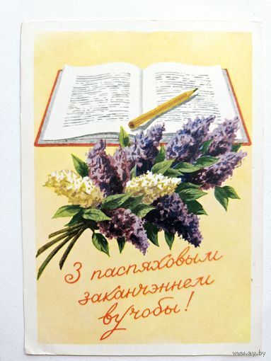 Зеленов 1960 Редкая школа открытка БССР
