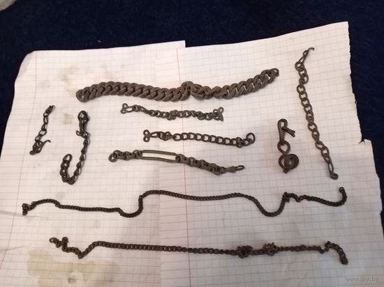 Цепочки от часов и прочего одним лотом.