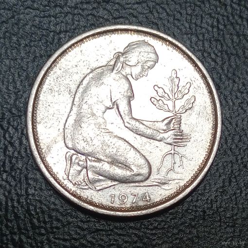 Германия 50 пфеннигов 1974 J