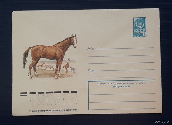 СССР ХМК 1977г. худ.Куприянов. Лошадь донской породы.