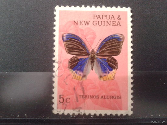 Папуа Новая Гвинея, 1966. Бабочка