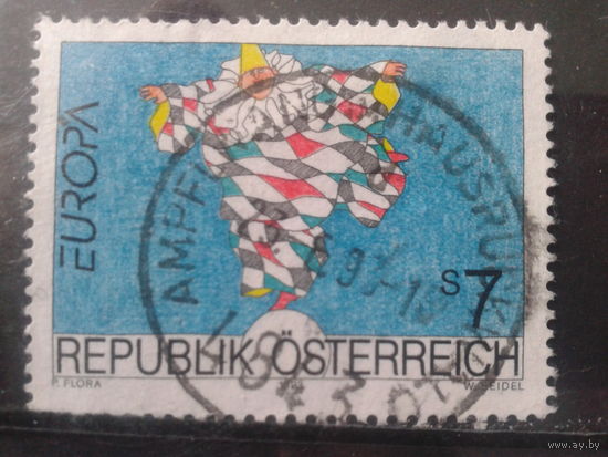 Австрия 1993 Европа, арлекин, живопись