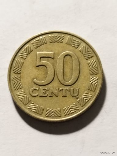 Литва 50 центов 2000