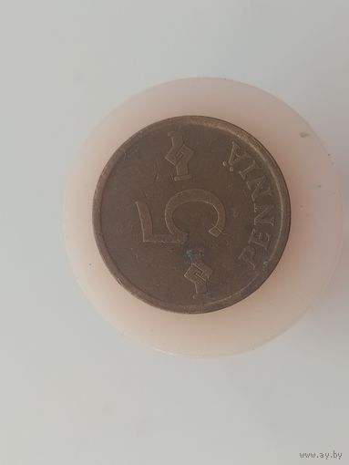 5 пенни Финляндия 1969 год лот 44 НЕЧАСТАЯ