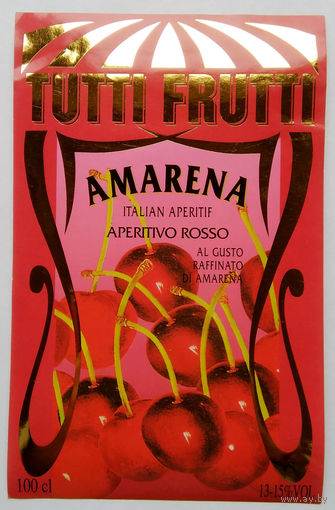 Этикетка. TUTTI FRUTTI. 00147.