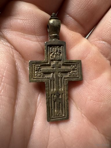Крестик нательный старинный "Прямоконечный"