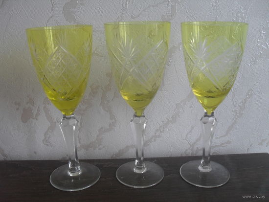 Фужер хрустальный,19.5 см.3 шт.