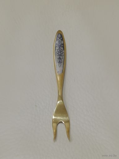 Вилка для лимона серебро 875 пробы СССР. Северная Чернь. Вес 19гр