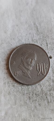 Мексика 20 цент 1977