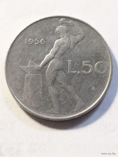 Италия 50 лир 1956