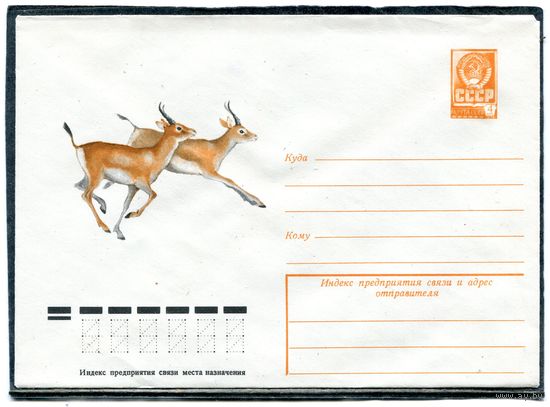 СССР 1979. ХМК. Конверт. Фауна. Джейраны